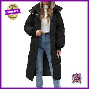 Long Puffer Coat Women's Winter Hooded Down Parka Jacket